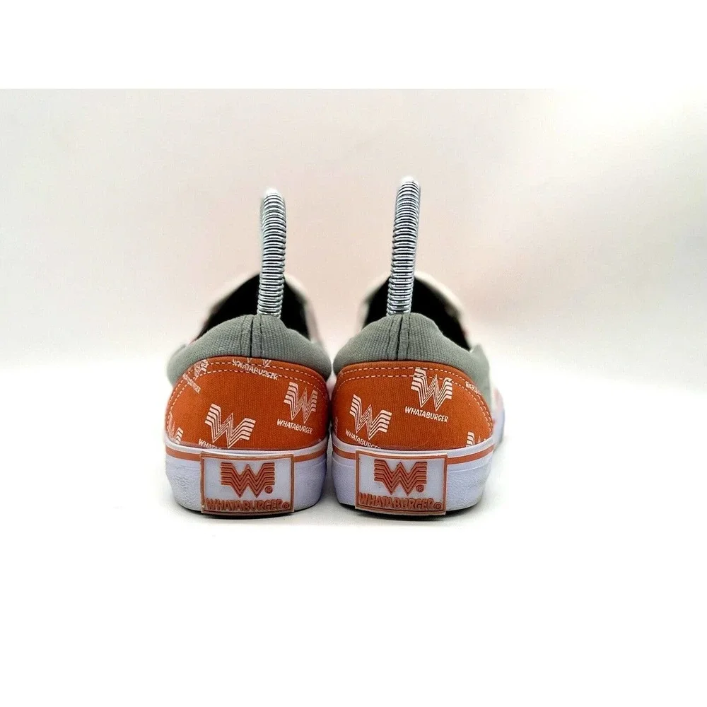 Whataburger Sneakers Slip On Shoes Novelty Texas Fast Food Hamburger women Sz‎ 4
